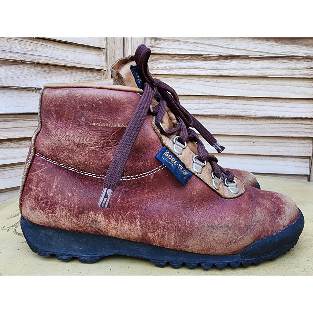 Vasque Sz 7.5 N Brown Leather Gore-Tex Hiking Boots 7536 Skywalker Vintage